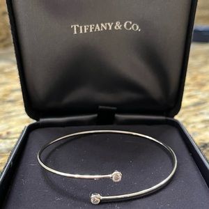Tiffany & Co. Diamond Hoop Single Row Bangle